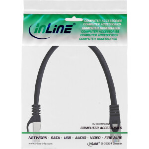 InLine® Patch Cable SF/UTP Cat.5e black 0.3m