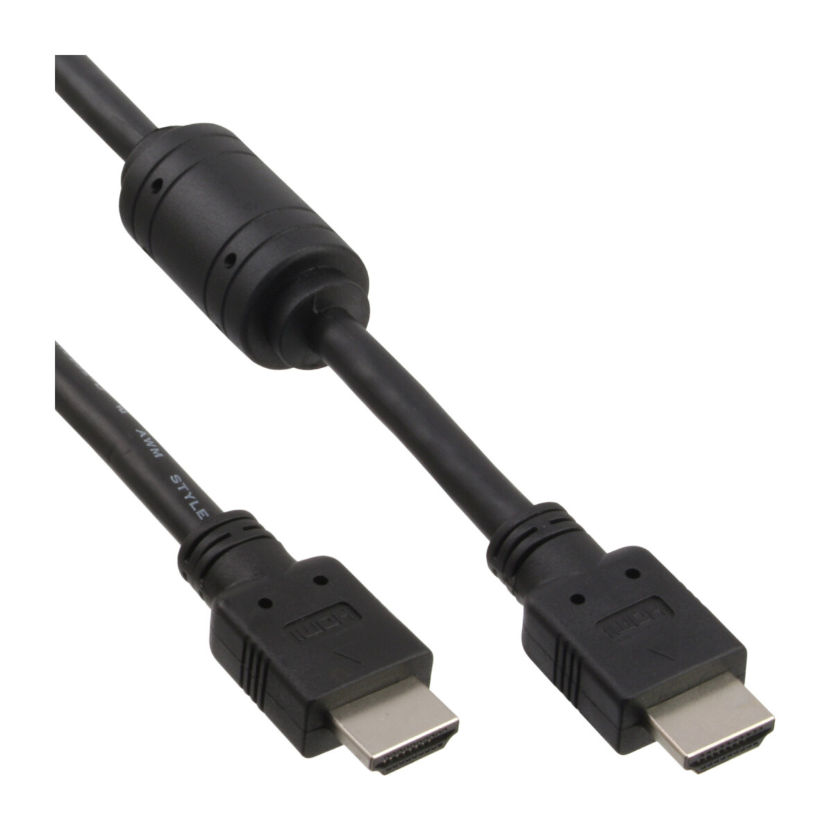 InLine® HDMI Cable High Speed male + ferrite black 3m