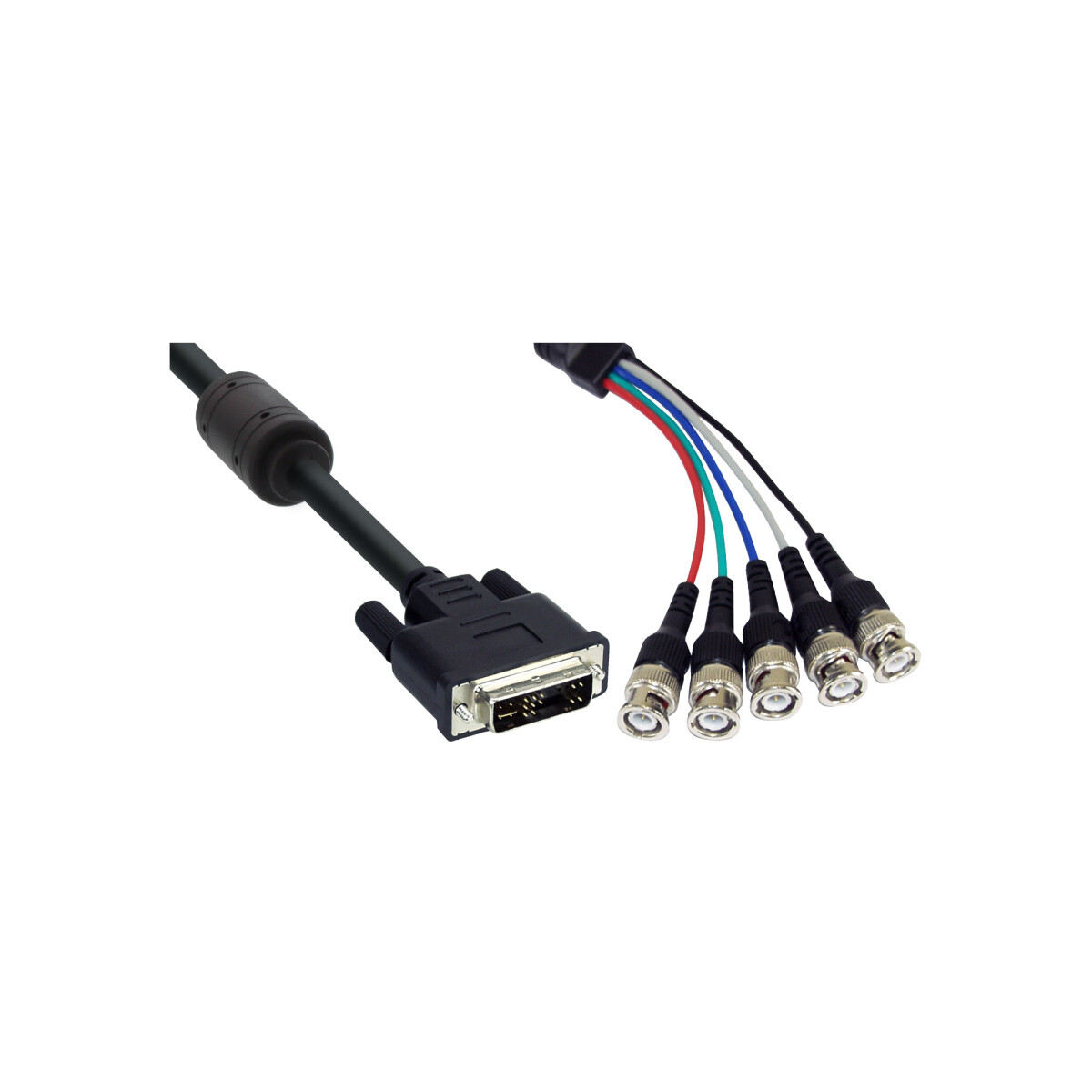 InLine® DVI BNC Kabel, 5x BNC Stecker an DVI-A (12+5)...