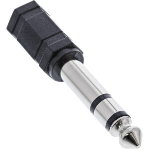 InLine® Audio Adapter, 6,3mm Klinke Stecker an 3,5mm Klinke Buchse, Stereo