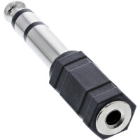 InLine® Audio Adapter, 6,3mm Klinke Stecker an 3,5mm Klinke Buchse, Stereo