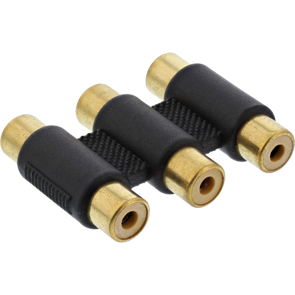 InLine® Audio Adapter 3x RCA female / female gold plated