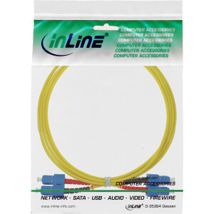 InLine® fiber optical duplex cable SC/SC 9/125µm OS2 2m