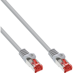 InLine® Patchkabel, S/FTP (PiMf), Cat.6, 250MHz, PVC, Kupfer, grau, 1,5m