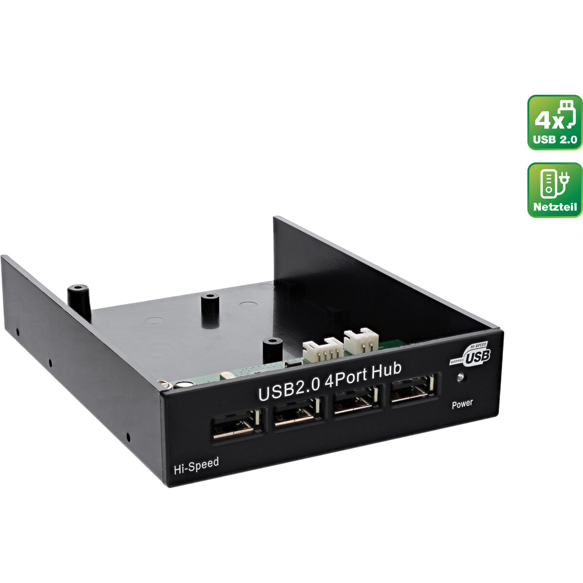 InLine® USB 2.0 Hub, 4-fach für den 8,89cm...