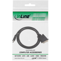 InLine® HDMI-DVI Cable HDMI male / DVI male 18+1 black 2m