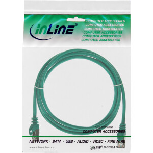 InLine® Patchkabel, F/UTP, Cat.5e, grün, 1m
