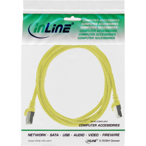 InLine® Patch Cable F/UTP Cat.5e yellow 3m