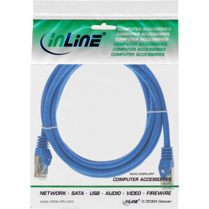 InLine® Patch Cable F/UTP Cat.5e blue 3m