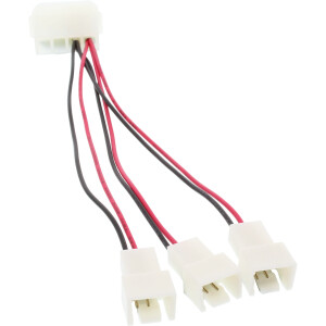 InLine® PC Fan Adapter Cable 12V / 5V for up to 3 fans