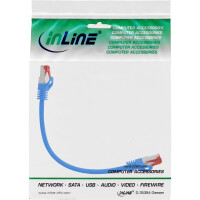 InLine® Patch Cable S/FTP PiMF Cat.6 250MHz PVC copper blue 0.25m