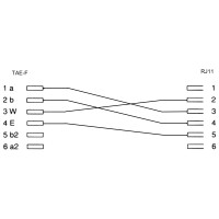 InLine® TAE-F Adapter, TAE-F Stecker auf RJ11 Buchse, für Import Telefone