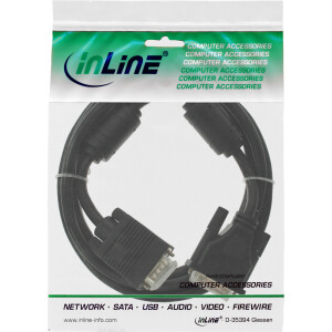 InLine® DVI-A Cable 12+5 male / 15Pin HD male VGA 3m