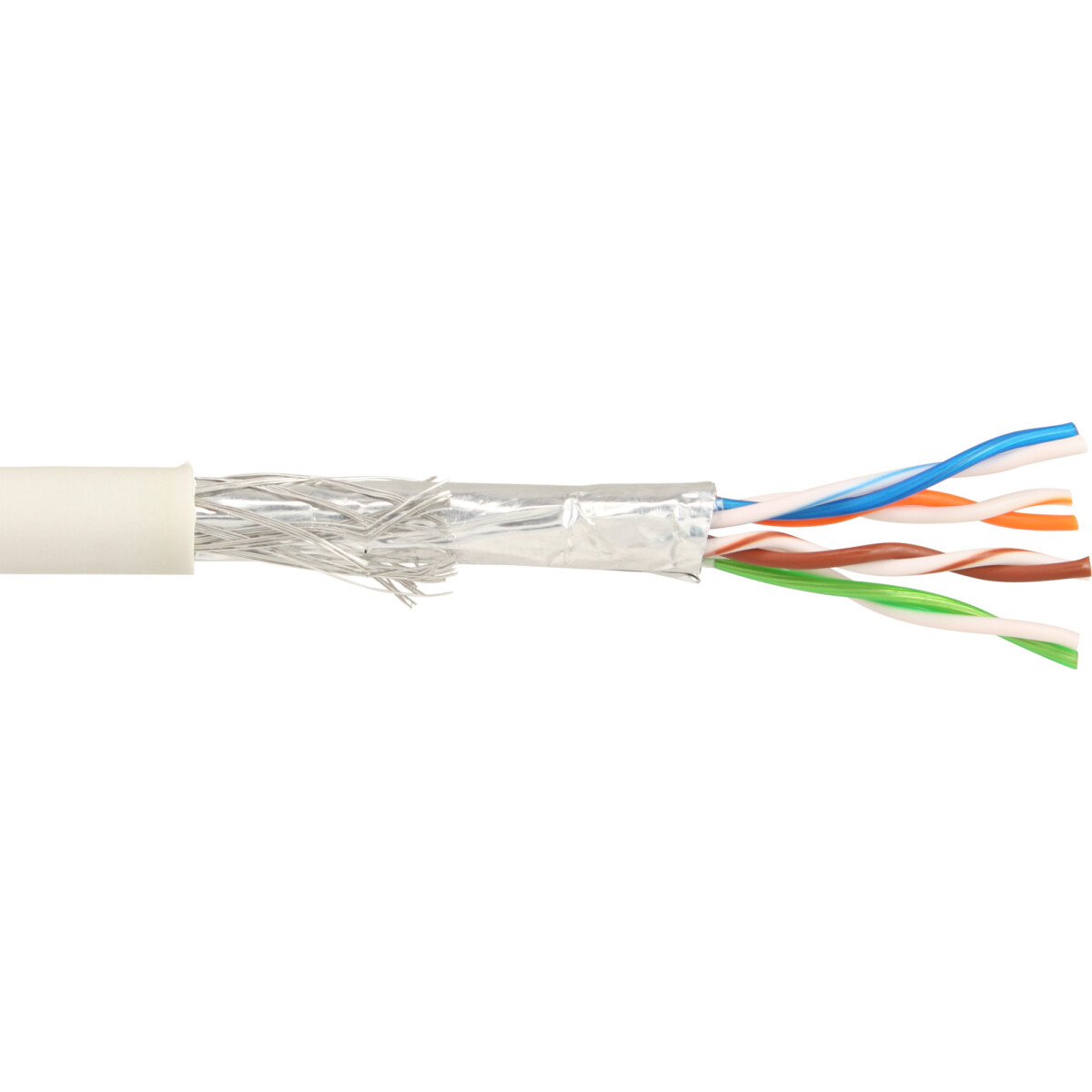 InLine® Patch Cable SF/UTP Cat.5e AWG26 CCA PVC grey...