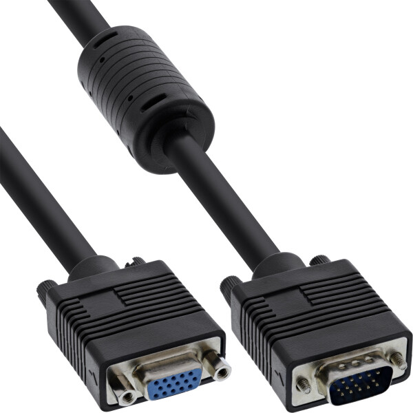 InLine® S-VGA Extension Cable 15 HD male / female black 5m