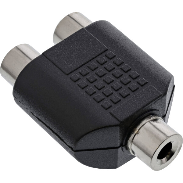 InLine® Audio Adapter, 3,5mm Klinke Buchse Mono an 2x Cinch Buchse