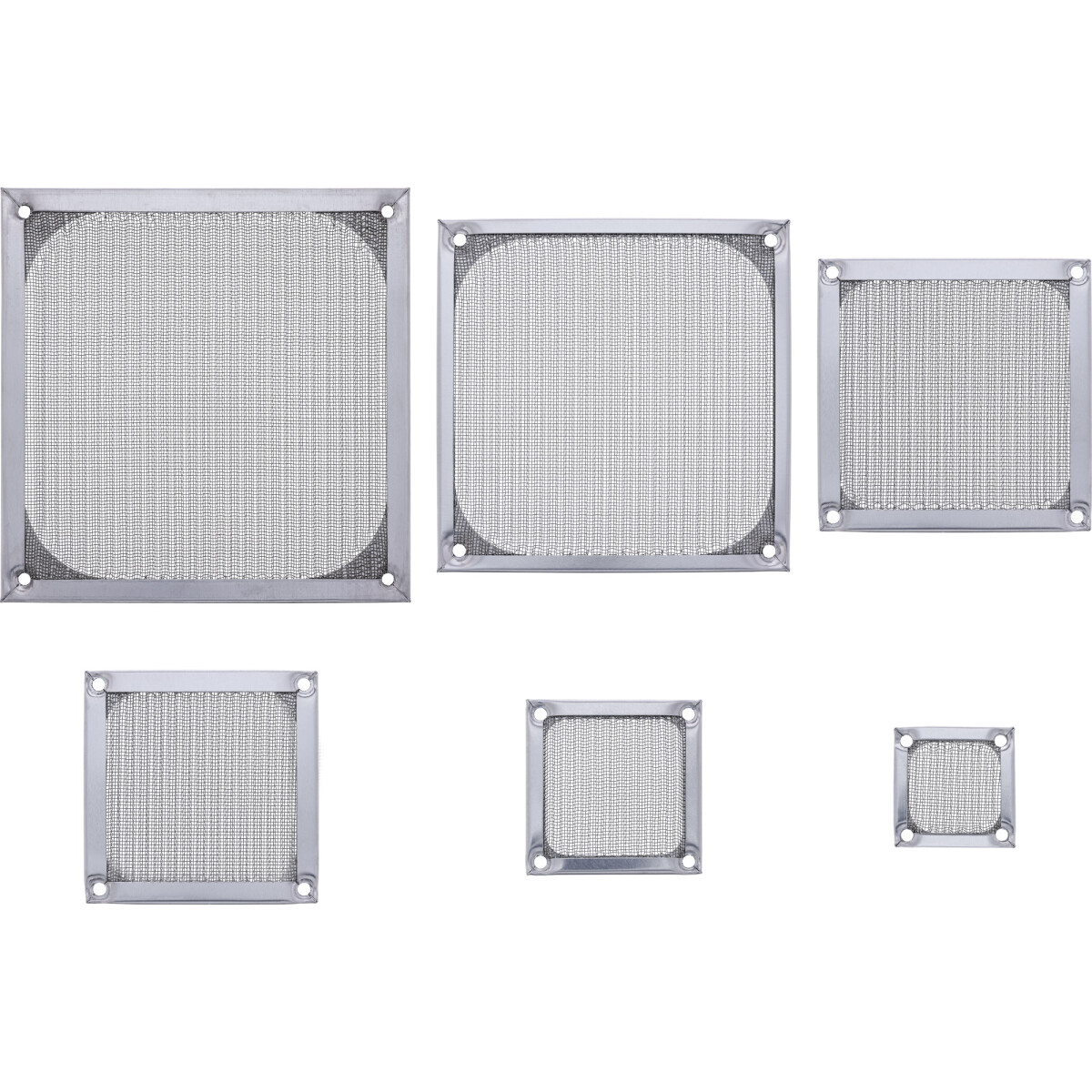 InLine® Fan grid aluminium filter, 80x80mm