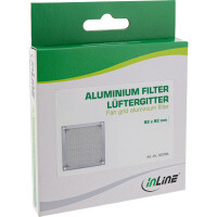 InLine® Fan grid aluminium filter, 92x92mm