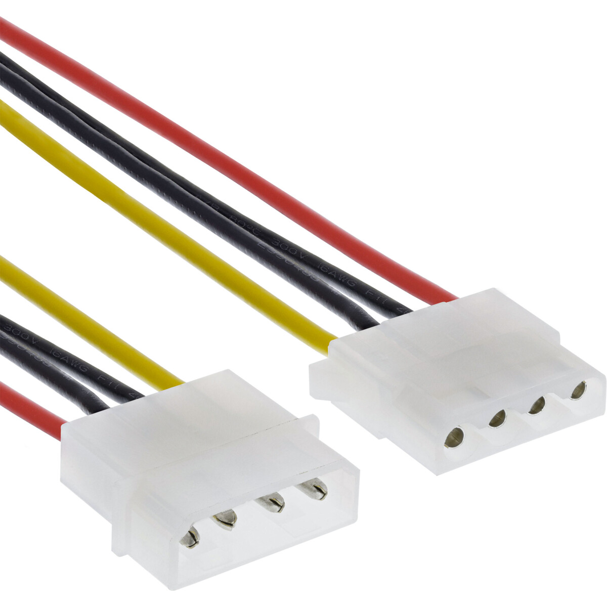 InLine® Power Supply Extension Cable 4pin Molex male...