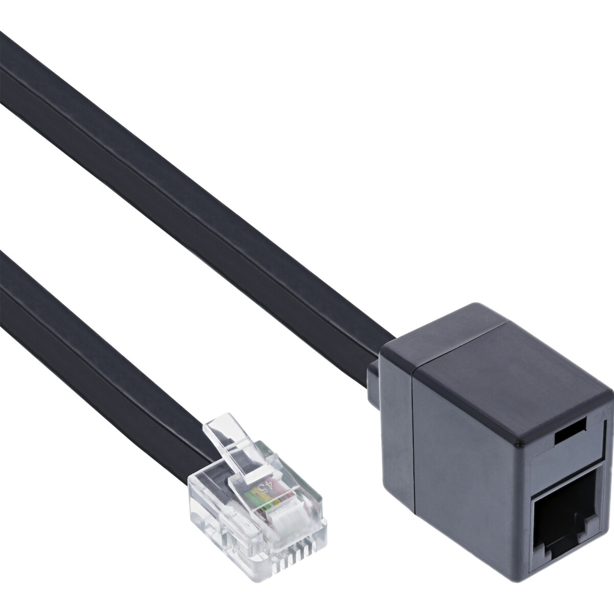 InLine® Modular Cable RJ12 6P6C male / female 2m