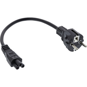 InLine® Netzkabel für Notebook, 3pol Kupplung, schwarz, 5m