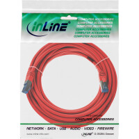 InLine® Patchkabel, S/FTP (PiMf), Cat.6A, halogenfrei, rot, 10m