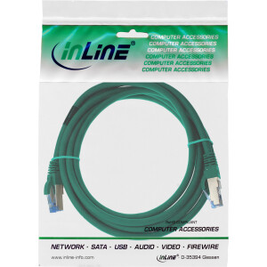 InLine® Patch Cable S/FTP PiMF Cat.6A halogen free 500MHz green 2m