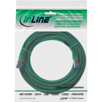 InLine® Patchkabel, S/FTP (PiMf), Cat.6A, halogenfrei, grün, 5m