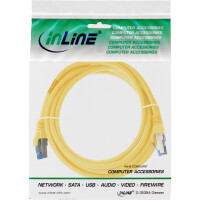 InLine® Patch Cable S/FTP PiMF Cat.6A halogen free 500MHz yellow 1m