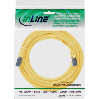 InLine® Patchkabel, S/FTP (PiMf), Cat.6A, halogenfrei, gelb, 7,5m