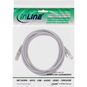 InLine® Patch Cable U/UTP Cat.5e grey 1m