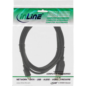 InLine® Micro USB 2.0 Cable USB Type A male / Micro-B male, black, 1m