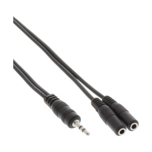 InLine® 3.5mm Jack Y-Cable male to 2x 3.5mm jack female Stereo 1.8m