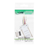 InLine® Adapter, 9pol Sub D Stecker an RJ45 Buchse, metallisiert