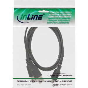 InLine® USB Mini-Y Cable 2x Type A male / Mini-B male, 5pin, 1m