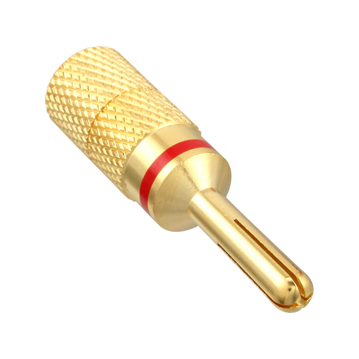 InLine® Banana Plug male gold plated red color coded...