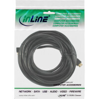 InLine® High Speed HDMI® Mini Kabel, Stecker A auf C, verg. Kont., schwarz, 1m