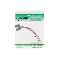 InLine® SATA Stromadap.-Kab., 1x 13,34cm (5,25") BU/15pol SATA ST, Lasche, 0,15m