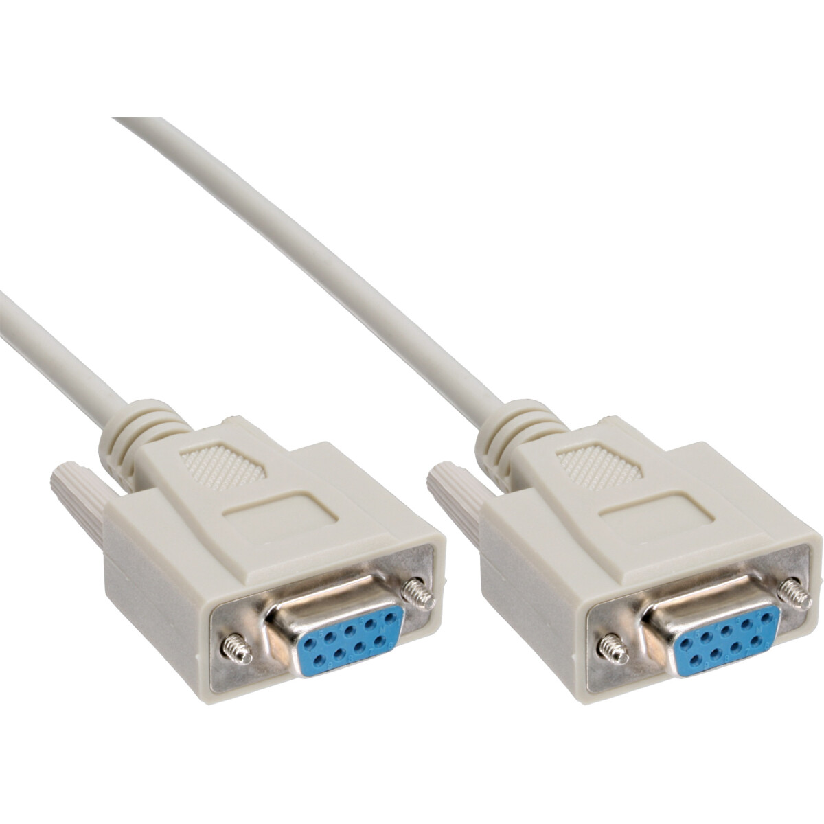 InLine® null modem cable DB9 female / female, molded,...