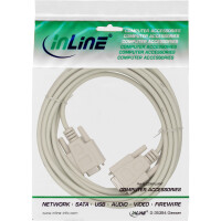 InLine® null modem cable DB9 female / female, molded, 10m