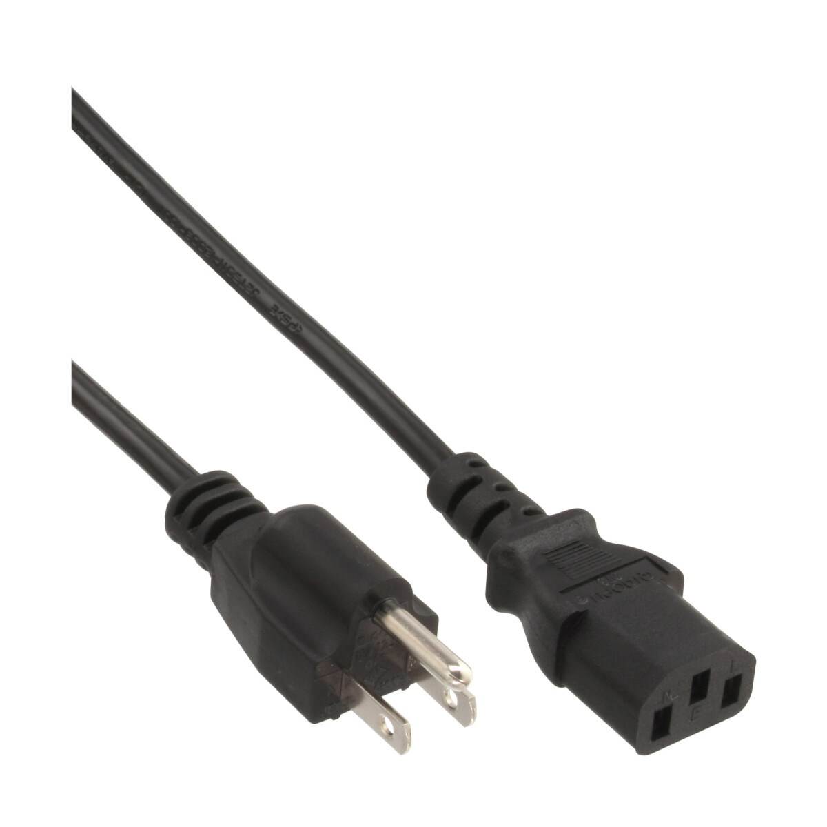 InLine® power cable, Japan plug to IEC, black, 1.8m