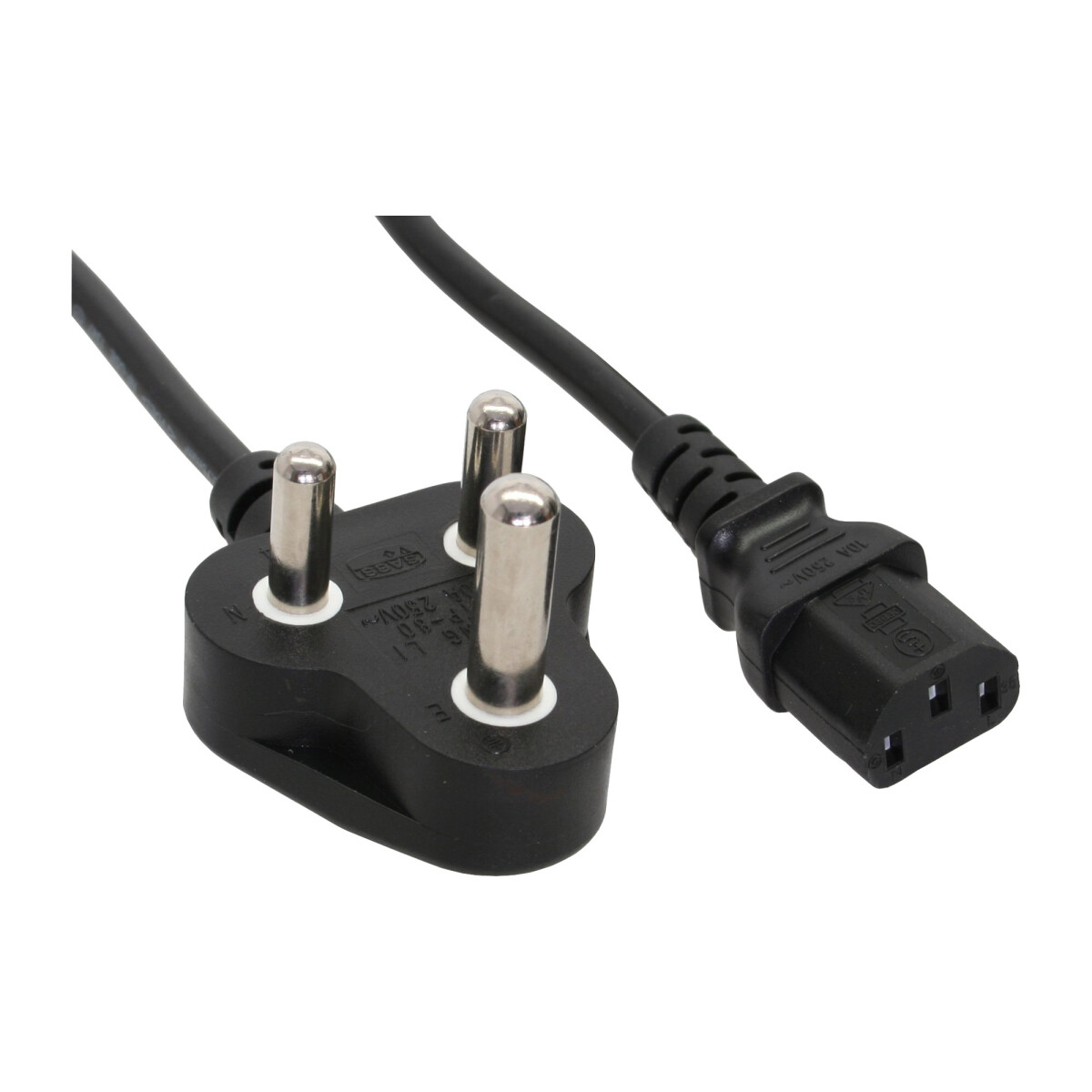 InLine® power cable Type D South Africa 5A / IEC male...