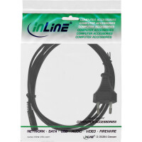 InLine® power cable, Euro male / Euro8 male, black, 5m