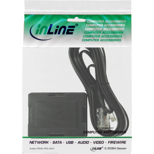 InLine® ISDN Verteiler Box, 3-fach, inkl. Kabel, 3m, mit Widerstand