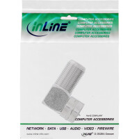 InLine® F-Plug angled 90° male to female metalized