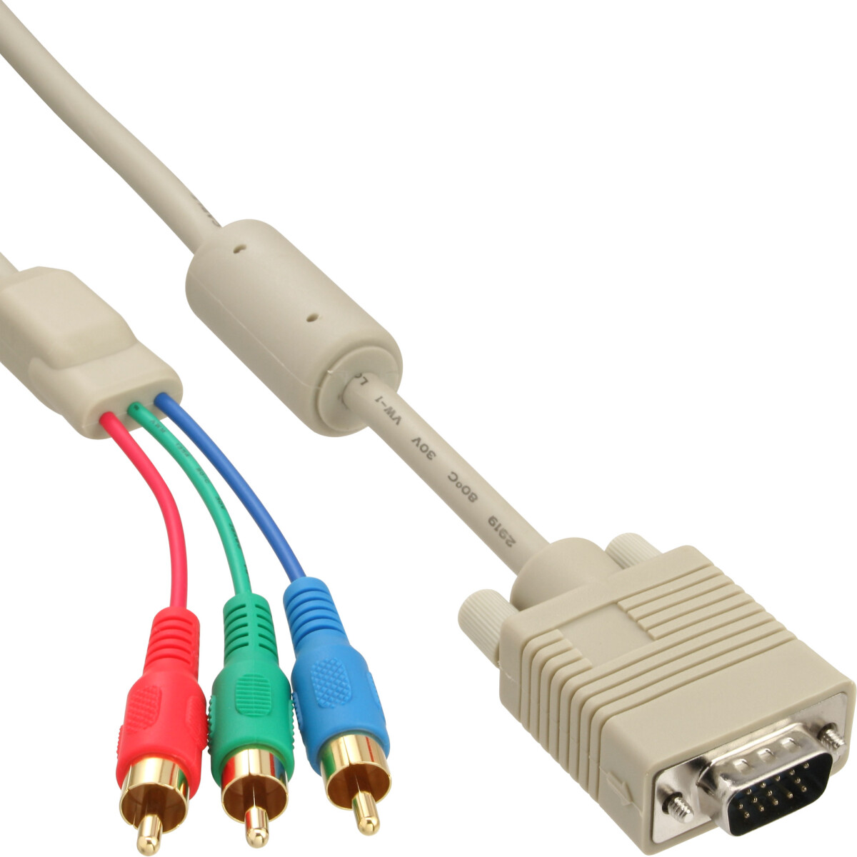 InLine® VGA RGB Cable VGA male / 3x RCA male 2m