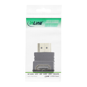 InLine® HDMI Adapter, 19pol Stecker / Buchse, gewinkelt, 4K2K kompatibel