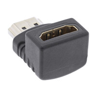 InLine® HDMI Adapter, 19pol Stecker / Buchse, gewinkelt, 4K2K kompatibel