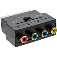 InLine® Scart Adapter Scart male to 4x RCA female RGB + Composite