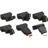 InLine® HDMI-DVI Adapter, 19pol Stecker auf 24+1 Buchse, mit 180° Winkel